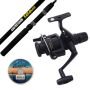 Conjunto Molinete Shimano IX 1000, Vara 12lb e Linha - Imagem 2